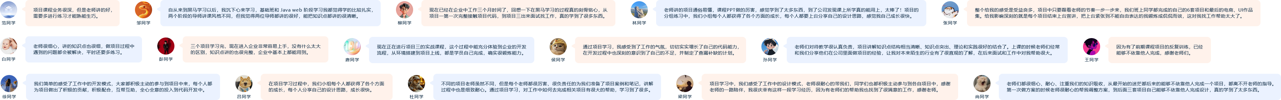 黑马程序员-学生好评反馈