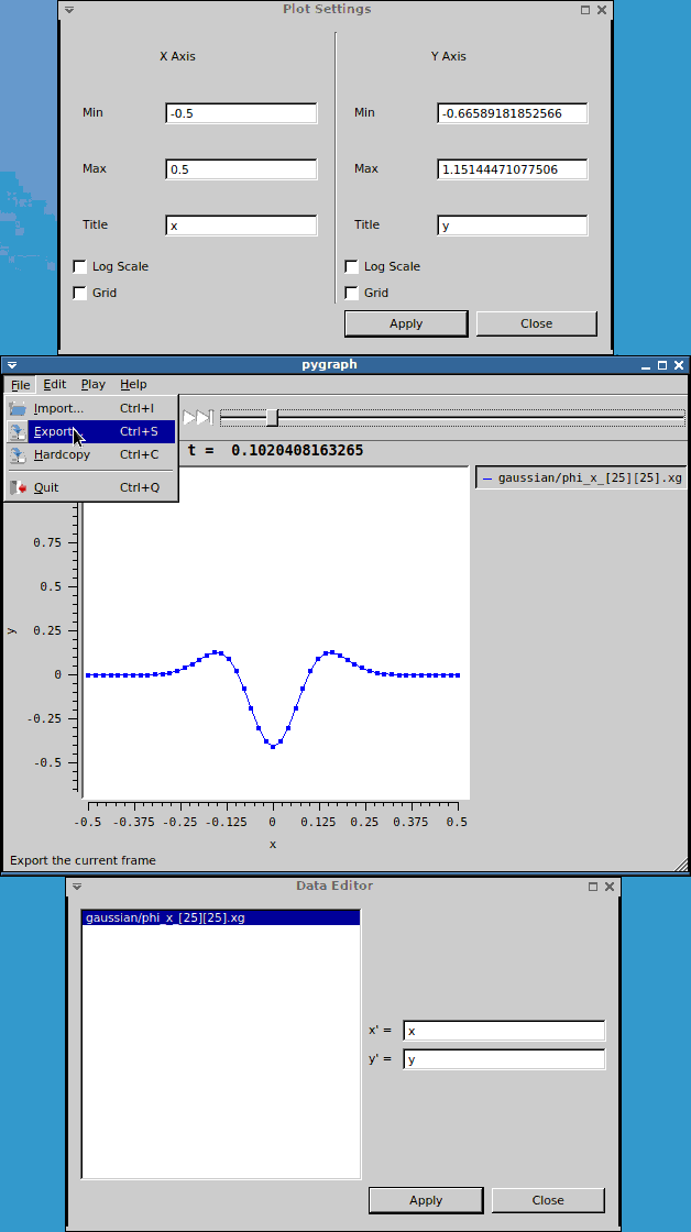 pyGraph main window
