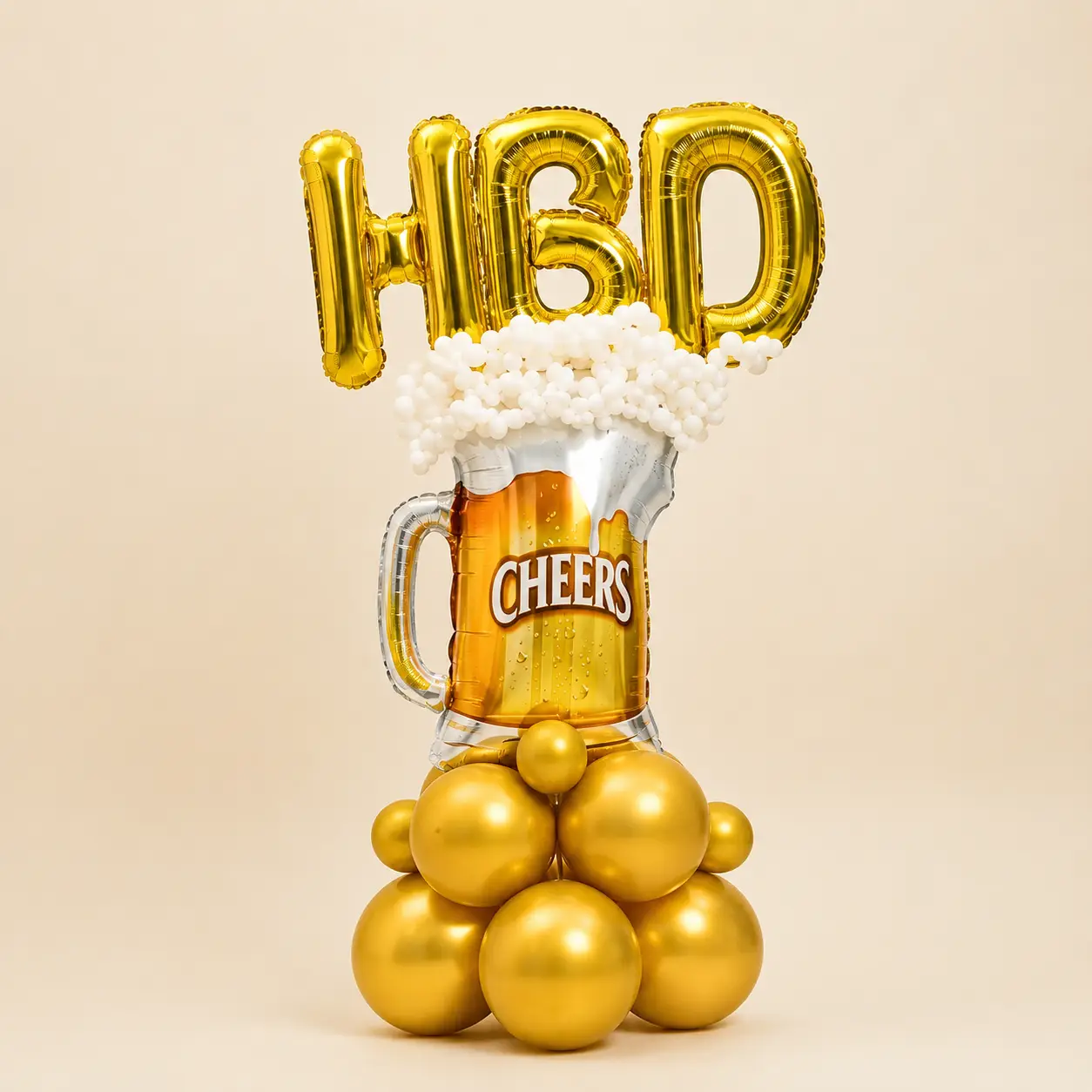 Cheers to Birthday Balloon setup — Customized Balloon Bouquet