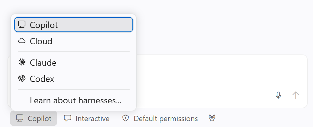 Agent picker in VS Code with Copilot, Codex, and Claude available.