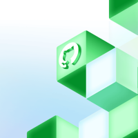 Geometric blocks featuring the GitHub invertocat logo and a web icon in a decorative background.