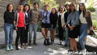 A group of media workers from the organization Periodistas de a Pie 