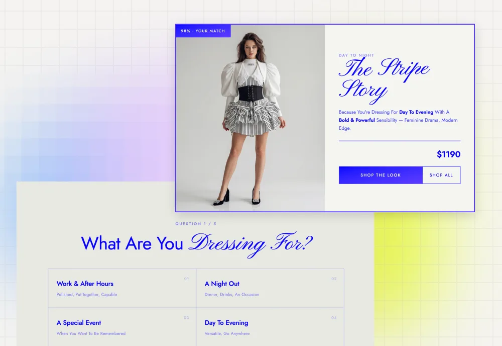 Product recommendation quiz powered by a WordPress and WooCommerce catalog