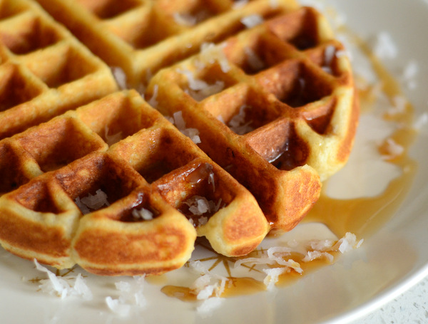 Buttermilk Coconut Waffles