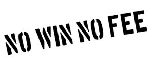 58038418 - no win no fee black rubber stamp on white. print, impress, overprint.