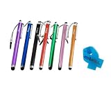GTMax 7 Pcs Universal Pen style Stylus for Samsung Galaxy Mega 6.3, Galaxy Player 5.0, Galaxy S IV / S4 Android Smartphone Tablet and Other Capacitive Touchscreen Devices with *Cable Tie*