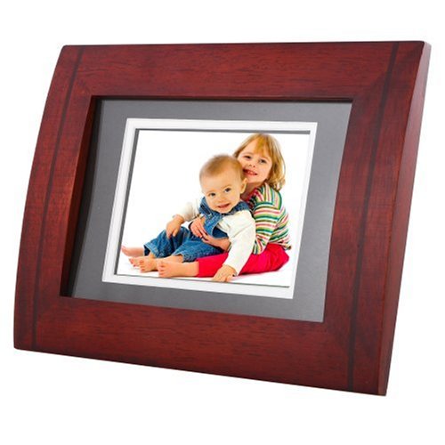 Tao 89358 5.6-Inch 128MB 5-Inch x 7-Inch Modern Curved Double-Matted Digital Picture Frame (Mahogany)