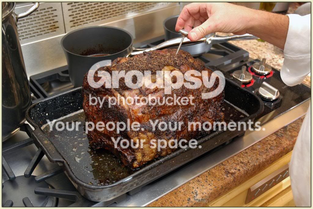 Checking the Roast Beef