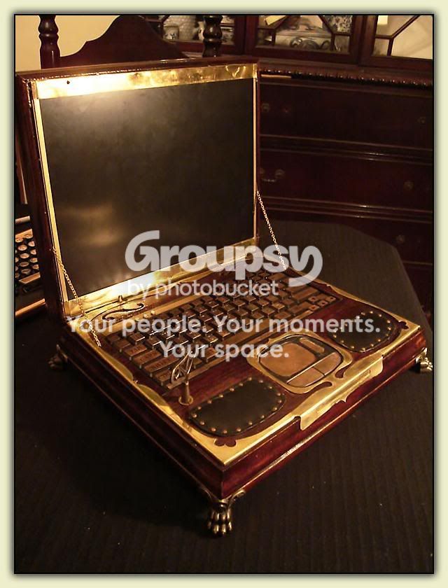 Steampunk Laptop - open