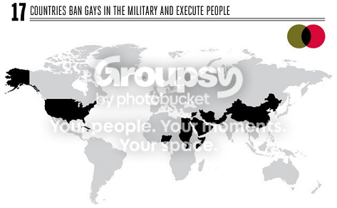 countries ban gays in the military and execute people