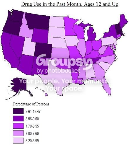 drug use map of the united states