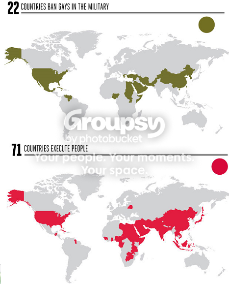 gays military capital punishment world map