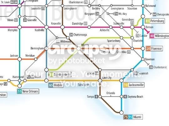 interstate map detail
