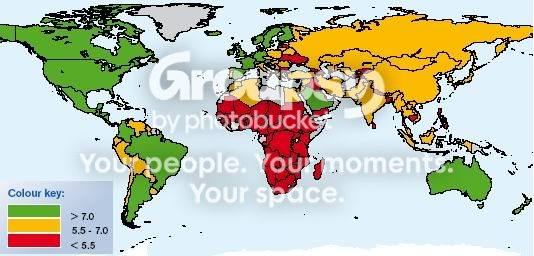 life satisfaction map