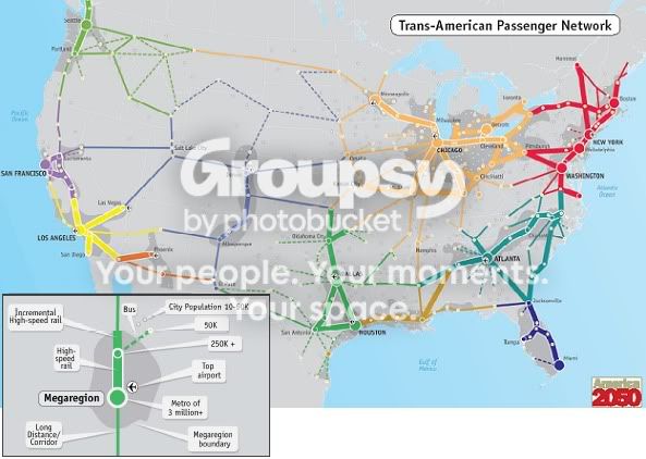 America 2050 passenger rail plan