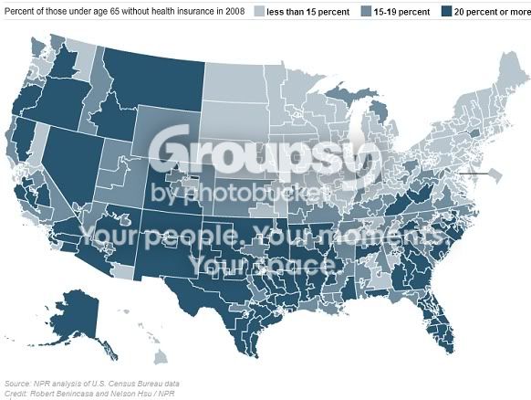 without health insurance by congressional district map