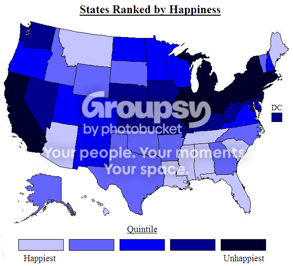 united states happiness map