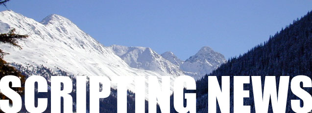 Dave Winer's weblog, started in April 1997, bootstrapped the blogging revolution.