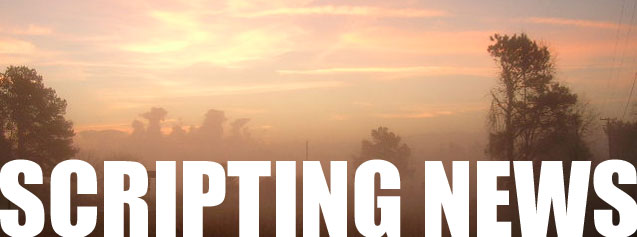 Dave Winer's weblog, started in April 1997, bootstrapped the blogging revolution.