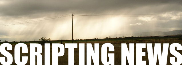 Dave Winer's weblog, started in April 1997, bootstrapped the blogging revolution.