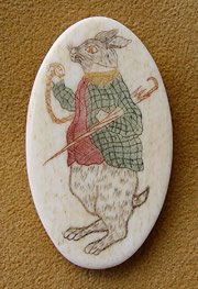 Japanese scrimshaw shank button