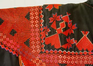 Syrian wedding dress, detail, photo by Robin Atkins, bead artist