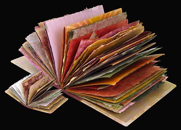 handmade books and papers by Robin Atkins, bead artist