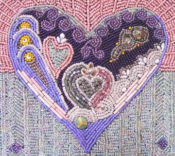 In Case of Fire, bead embroidery by Robin Atkins, bead artist