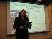 Eileen Berger, ATHEN Treasurer and Assistant Director for Disability Services at the Harvard Graduate School of Education, introduced the topic and speakers