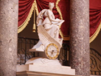 Woman on chariot