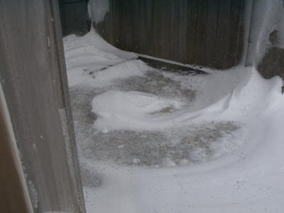 Sculpted snow