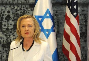 Hillary Clinton as secretary of state in Israel. (The Israel Project / CC BY-SA 2.0)