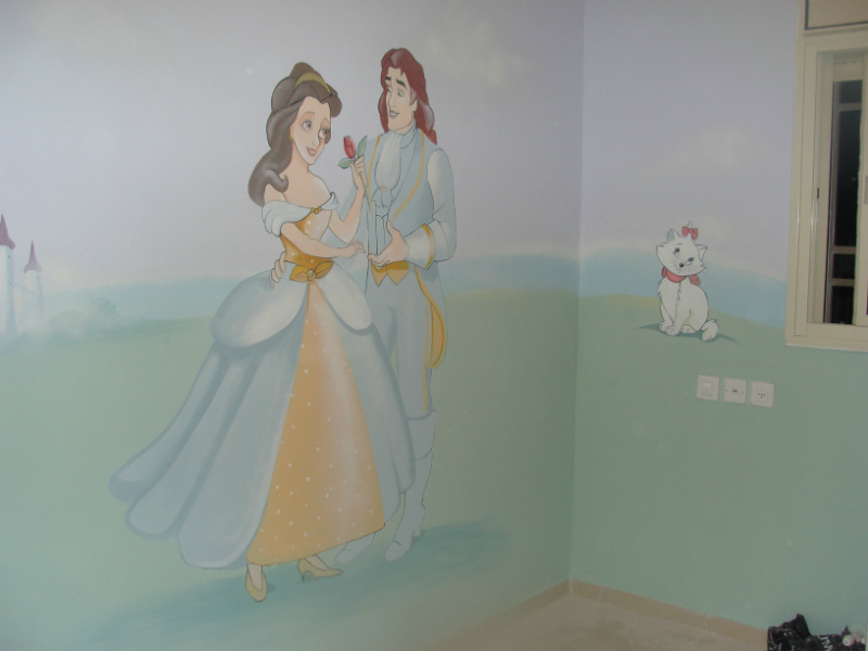 a wall-painting painted over smooth surface