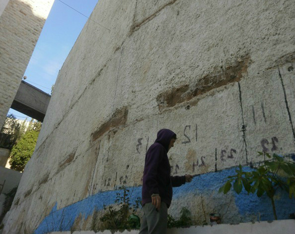 a mural painted over raw surface