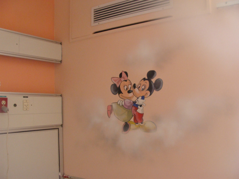 a little wall-painting in the hospital