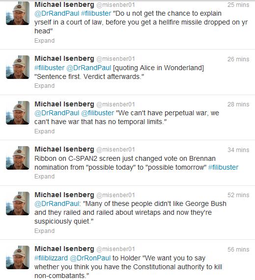 Rand Paul Filibuster Live Tweets