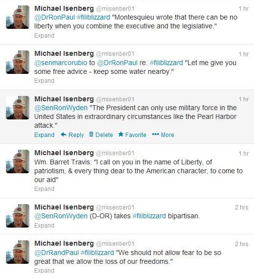 Rand Paul Filibuster Live Tweets