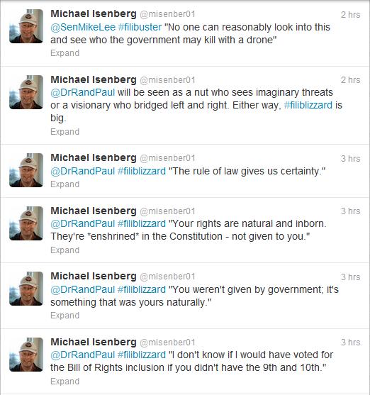 Rand Paul Filibuster Live Tweets