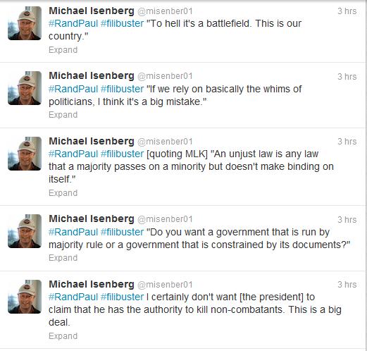 Rand Paul Filibuster Live Tweets