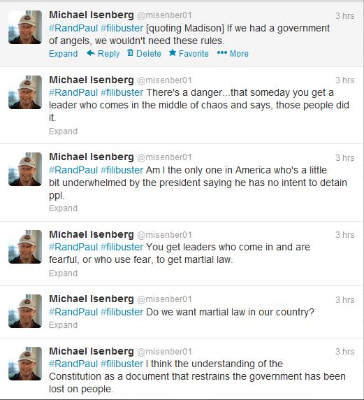 Rand Paul Filibuster Live Tweets