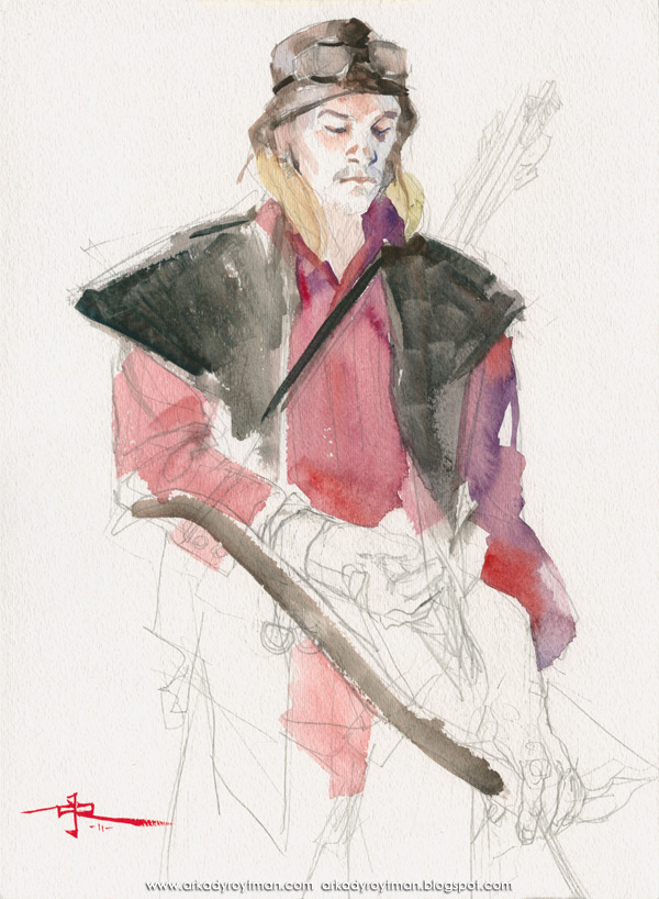 Chris In An Archer Costume