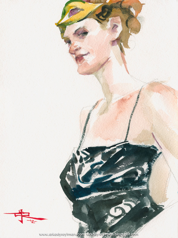 Lillian In A Black Dress