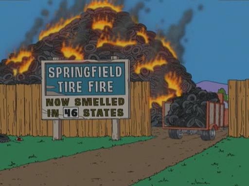 Simpsons - Springfield Tire Fire