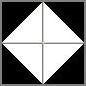 Diamond formed by four diagonally-divided two-color squares