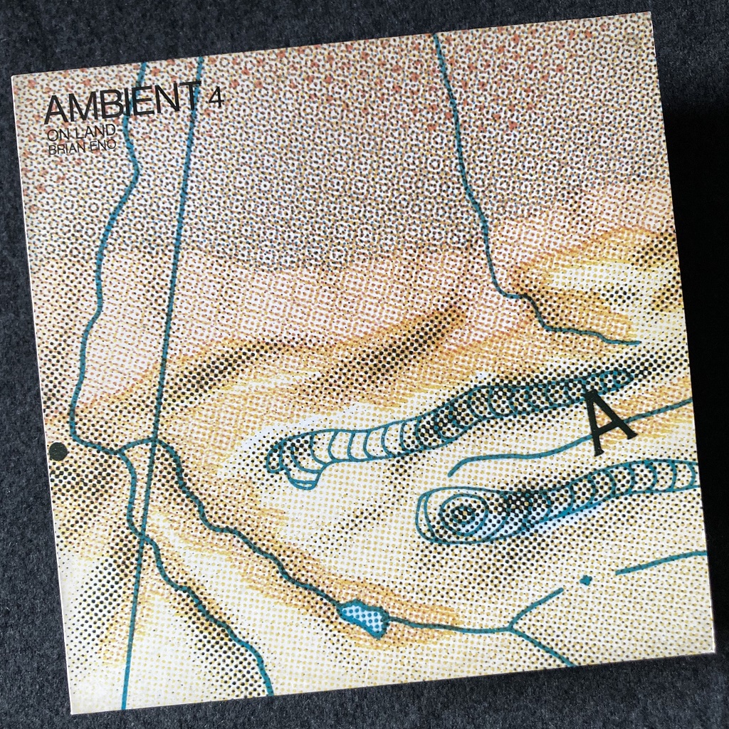 Brian Eno - 'Ambient 4: On Land' - 1982 UK LP front cover design