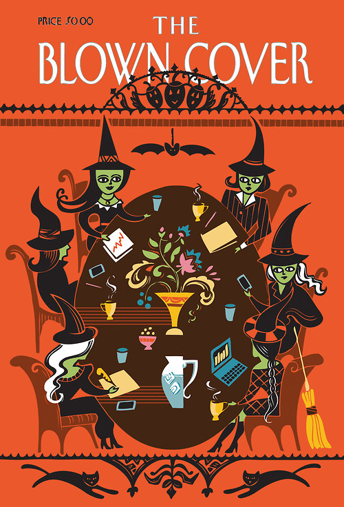 Halloween Contest: Runner-Up #3
By Carolyn Vibbert
This image is very nice to look at. We’re not exactly sure what it says, but we think it’s something about women, business women, glass ceilings and green witches — sounds good to us.