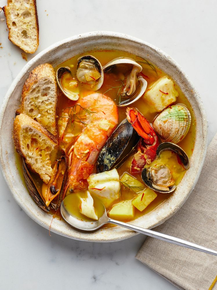 Classic French Bouillabaisse With Rouille