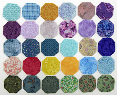 hexie tutorial: the yield from cutting the strip is 36 petal sets hexie tutorial: the yield from cutting the strip is 36 petal sets