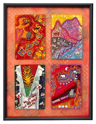 bead journal project, framed pieces by Robin Atkins