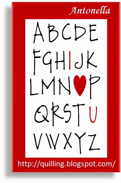 Free I Love You Eye Chart for Valentine's Day from Antonella at www.quilling.blogspot.com Free I Love You Eye Chart for Valentine's Day from Antonella at www.quilling.blogspot.com